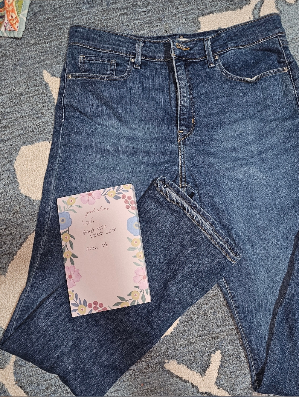 Classic Women's Dark Blue Boot-cut Jeans